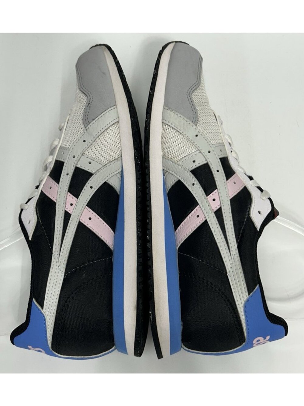 ASICS Tiger Runner Womens Sneakers Shoes 8 White Pink Retro Running Gym Active - Picture 7 of 9